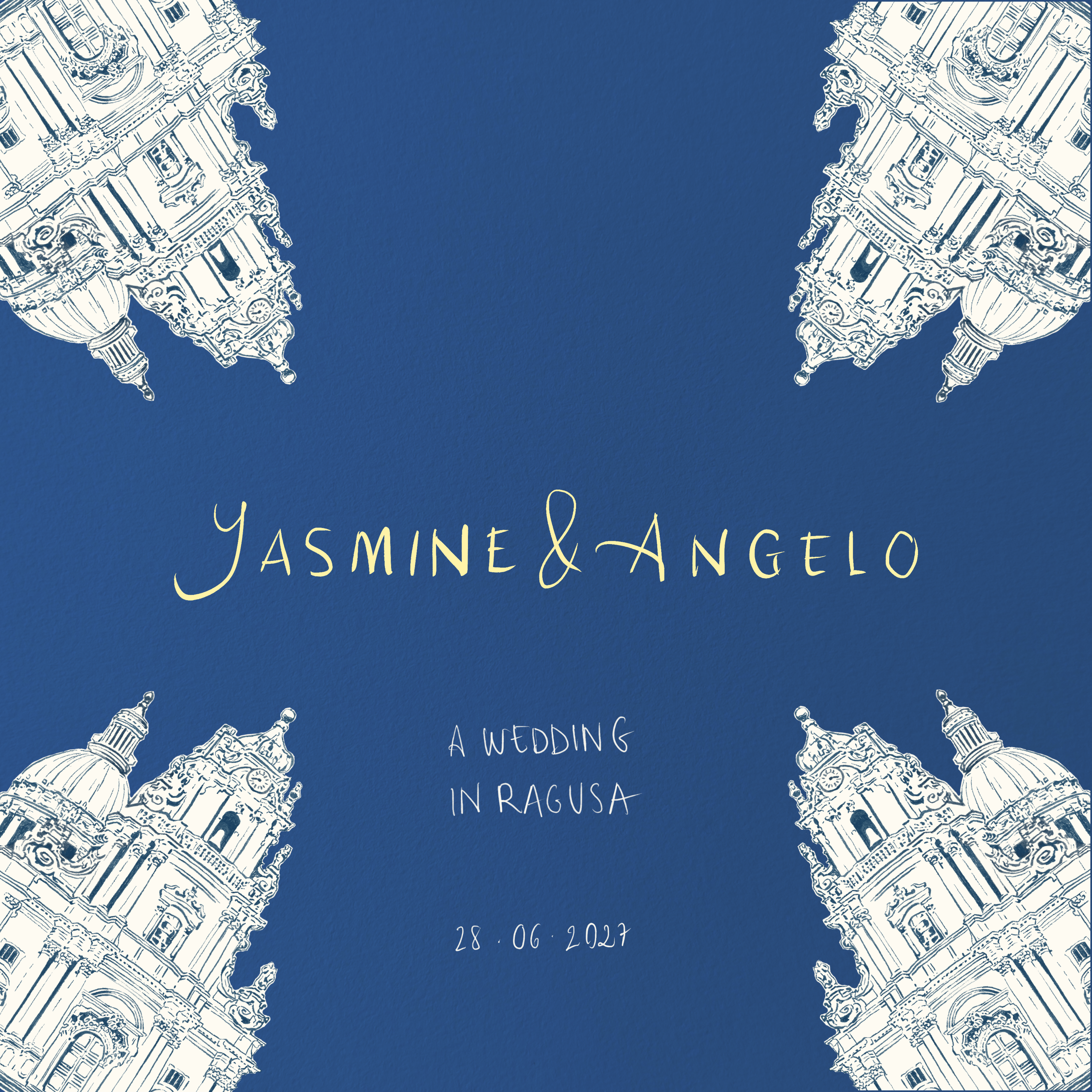 Yasmine & Angelo — 28 · 06 · 2027 — Ragusa